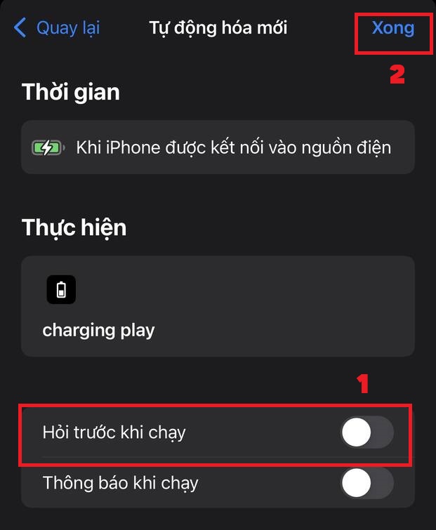 cách tạo hiệu ứng khi sạc pin iPhone