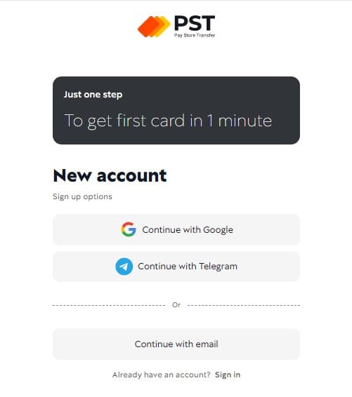 How to register for PSTNET 8's VISA and MasterCard virtual cards