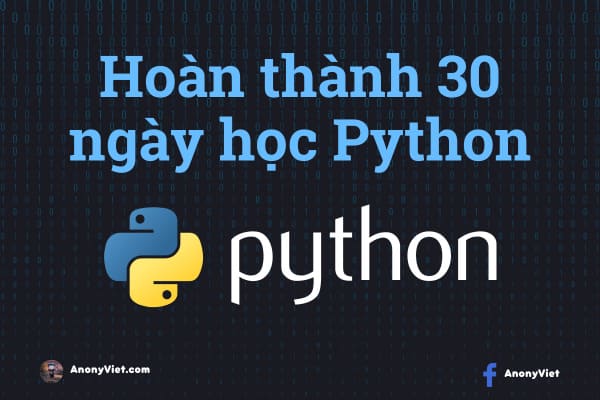 Hoàn thành thử thách 30 ngày học python