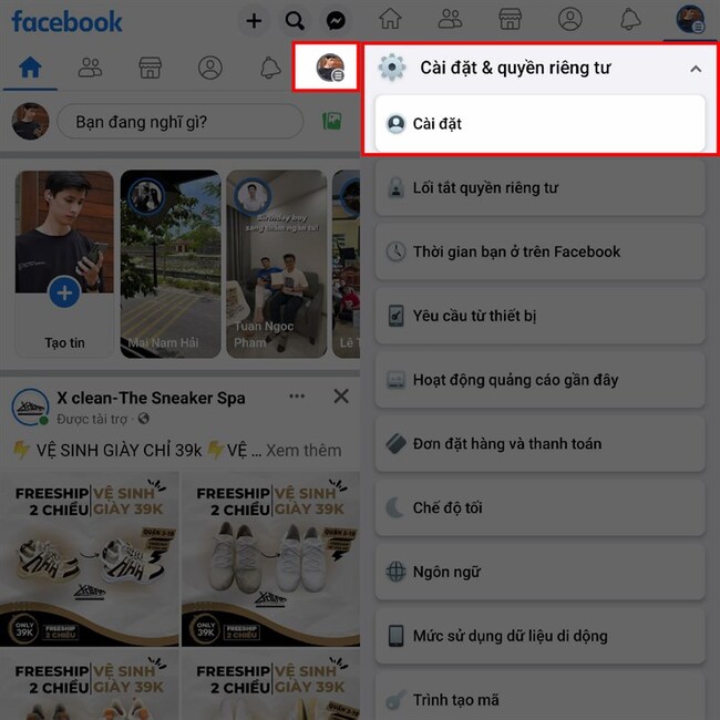 How to adjust the Facebook navigation bar