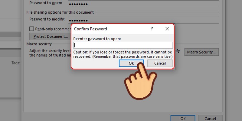 How to set a password for Word files