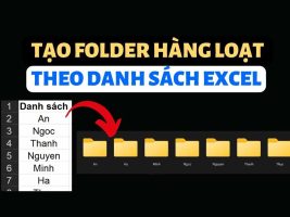 How to create folders in bulk and name them according to Excel lists