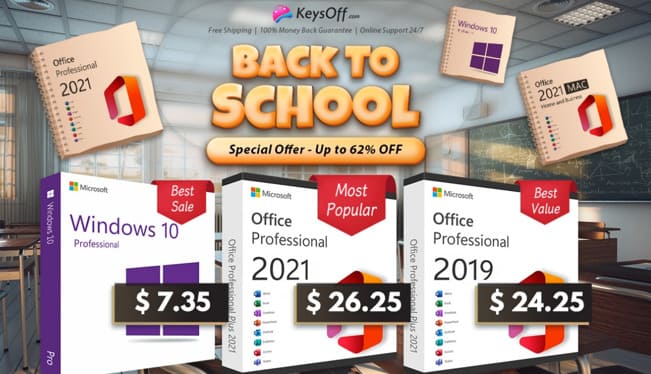 [Back to School] Microsoft Office 2021 for $13 and Windows 11 for just $10 on Keysoff!