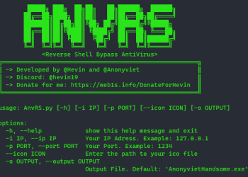 AnvRS - Công cụ Reverse Shell Bypass Antivirus 55