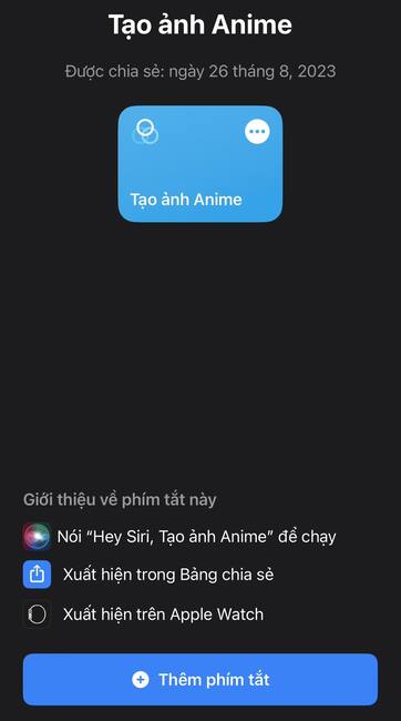 biến ảnh thành Anime bằng phím tắt iPhone