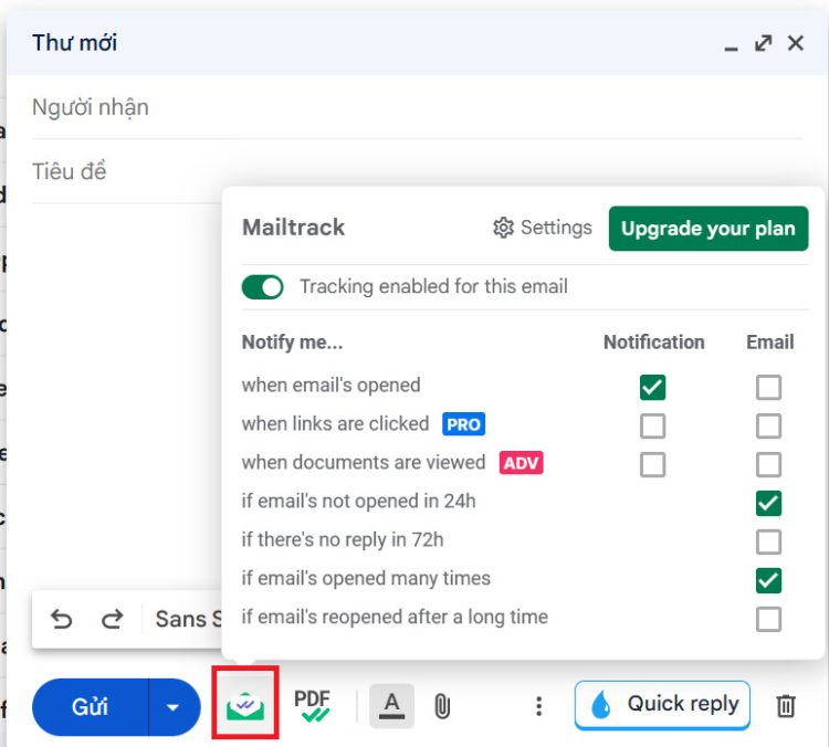 Cách biết người nhận đã đọc mail hay chưa - AnonyViet