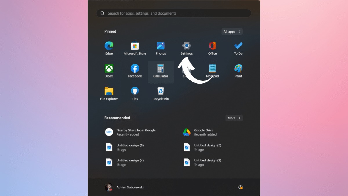 How to change the position of Start Menu and Taskbar Icon