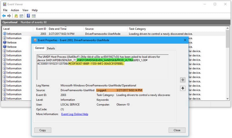 How to monitor USB activity