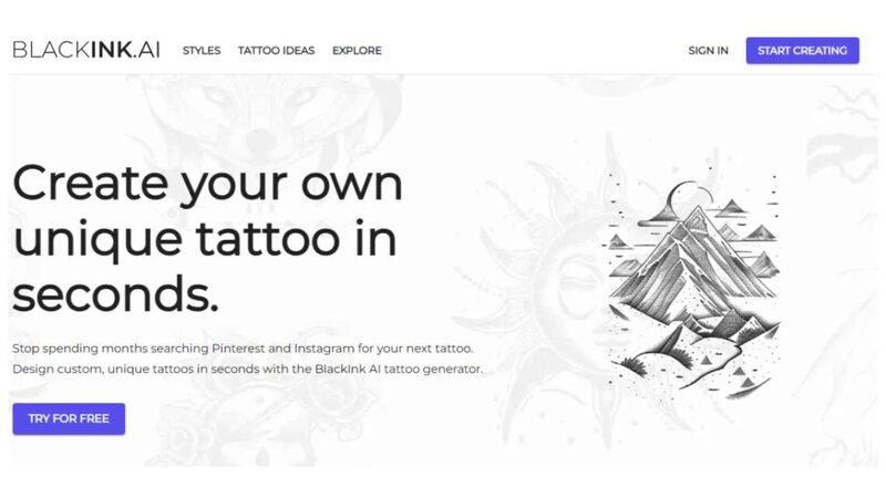 AI tool for creating tattoos