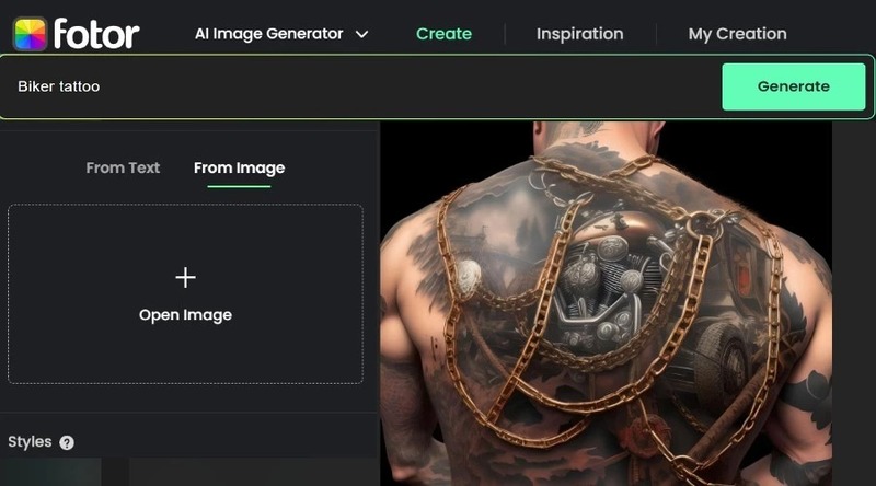 AI tool for creating tattoos