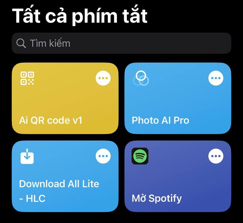 Phím tắt tạo mã QR