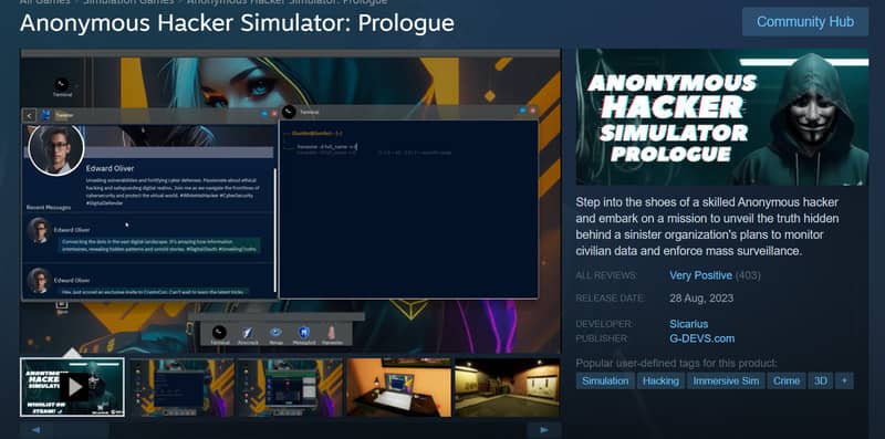 Anonymous Hacker Simulator: Prologue on Steam