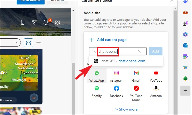 How to add ChatGPT to Microsoft Edge sidebar