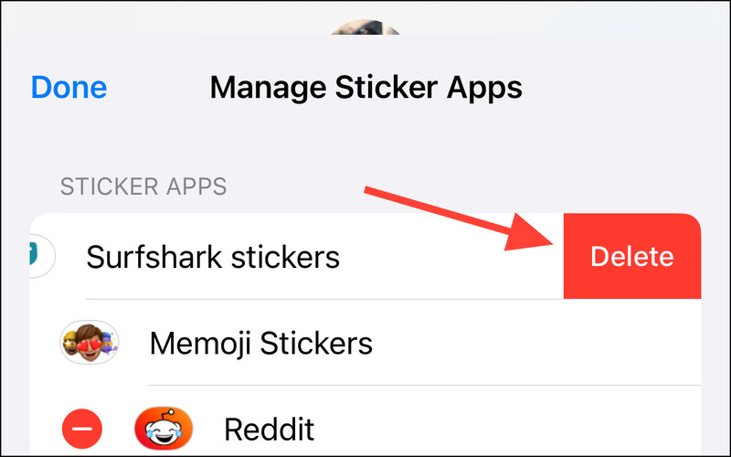 How to delete Stickers on iPhone