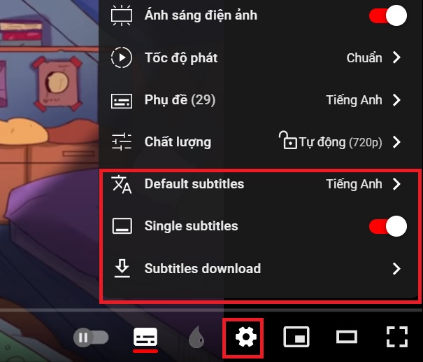 Watch dual subtitle Youtube videos