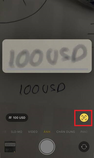 Convert currency using iPhone camera