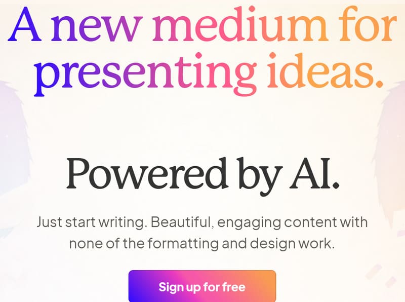 Create presentation slides using AI Gamma