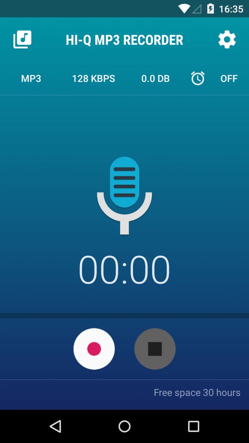 Voice recording application on phone