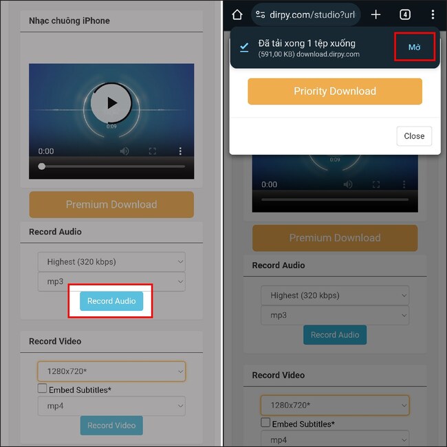 How to set music from YouTube as ringtone
