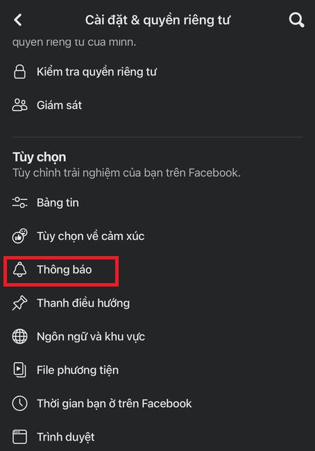 Cách tắt thông báo nêu bật trên Facebook