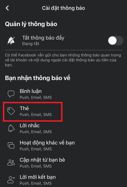 Cách tắt thông báo nêu bật trên Facebook