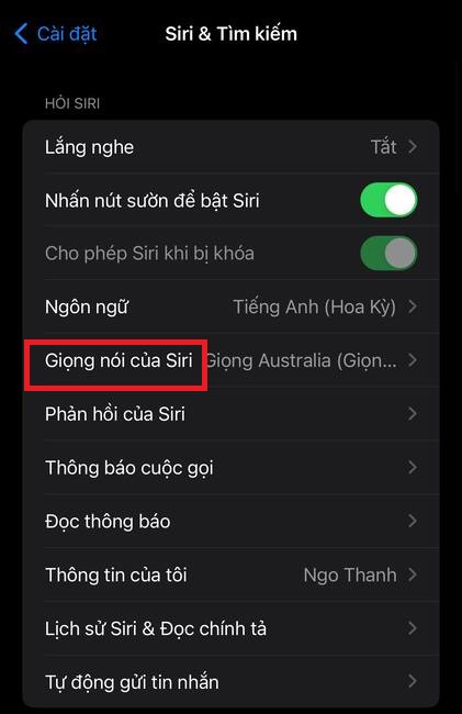 Change Siri voice or language