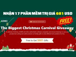 Receive copyright for 17 software from AOMEI worth 681 USD on Christmas
