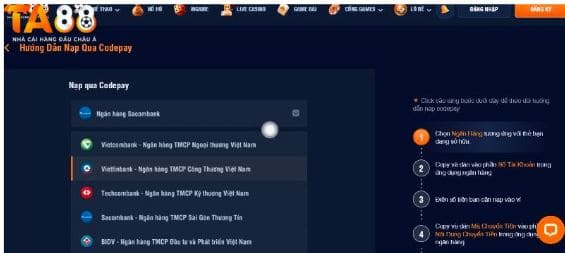 Hướng Dẫn Cách Nạp Tiền Vào TA88 Chi Tiết Nhất 2024