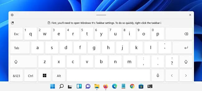 How to enable virtual keyboard on Windows 11