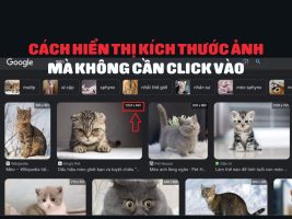 How to display image size on Google Image without having to click