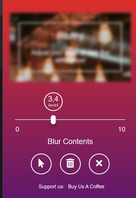 How to quickly blur website content