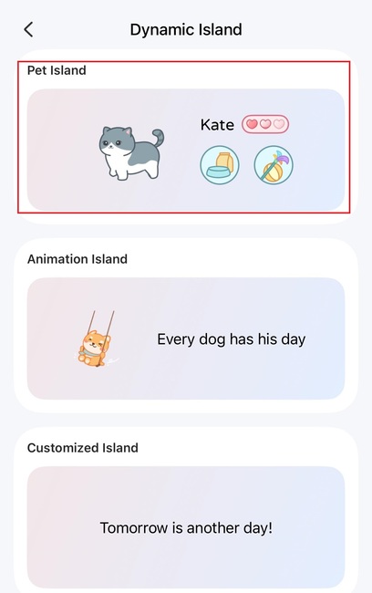 How to raise virtual pets on Dynamic Island