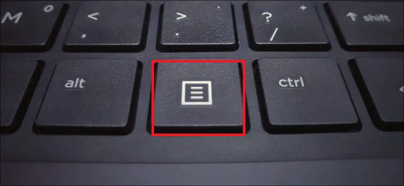 Right-click with the keyboard