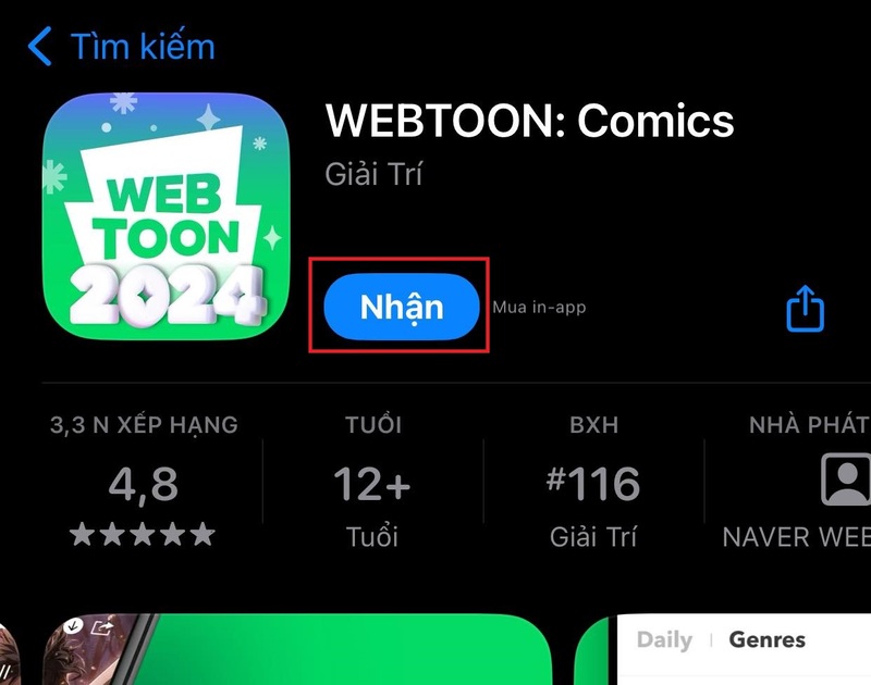 đọc truyện trên Naver Webtoon bằng tiếng Việt