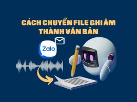 Instructions for converting audio files into text on Zalo