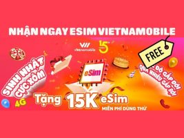 Instructions for receiving free eSIM Vietnamobile