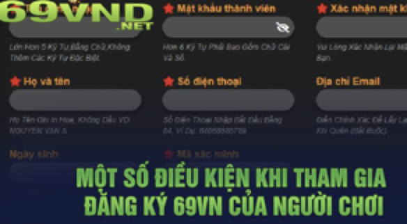 Hướng dẫn cách đăng ký tài khoản tại nhà cái 69VN