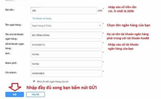 Hướng dẫn chi tiết quy trình rút tiền Fun88 nhanh gọn và dễ hiểu