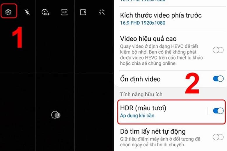 Turn HDR mode on and off