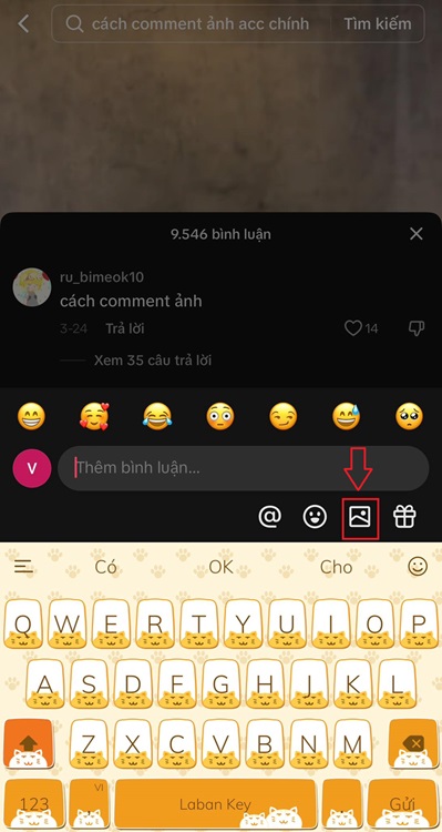 How to comment on TikTok with images