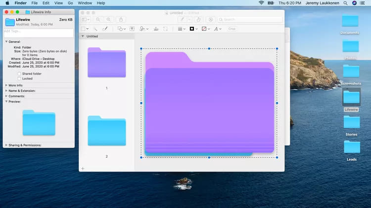 Cách đổi màu thư mục trên MacBook