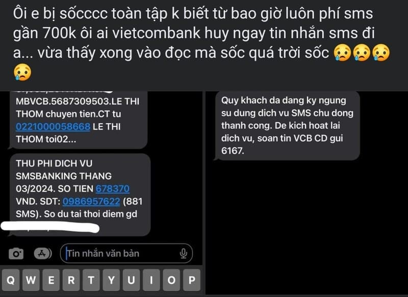 Cách hủy SMS Banking Vietcombank