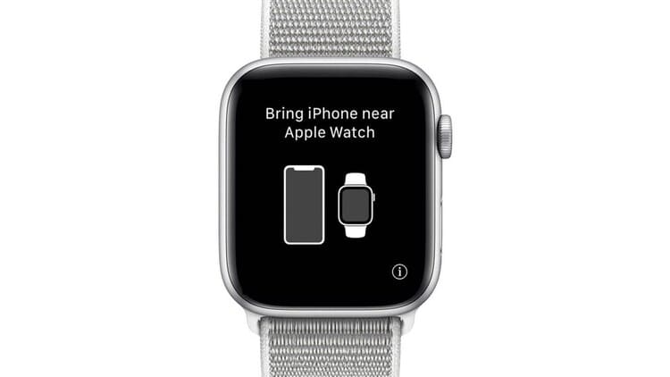 The letter i on Apple Watch