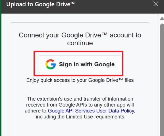 Download files to Google Drive
