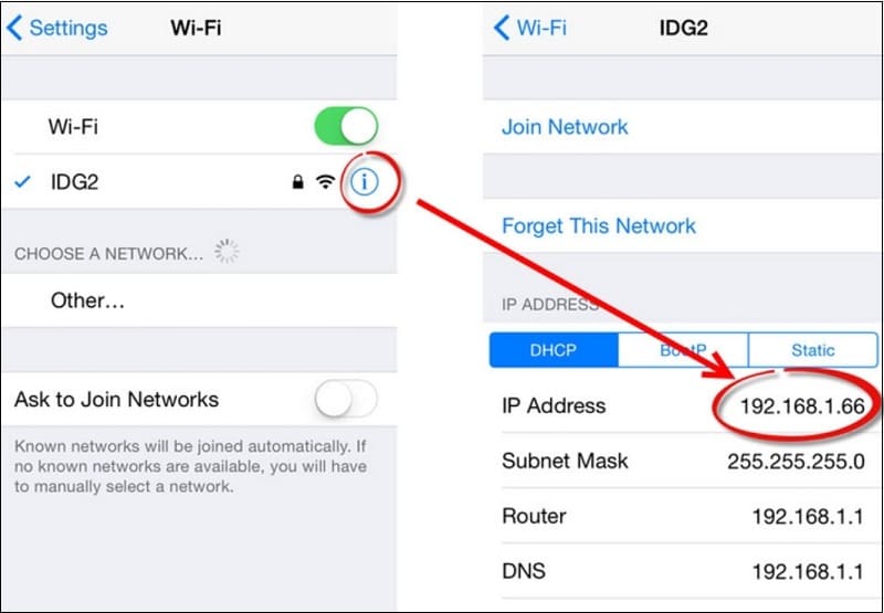 How to know IP address on iPhone