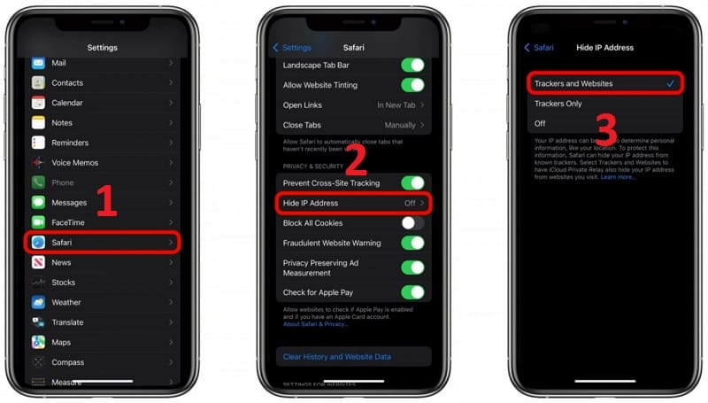 How to hide IP address on iPhone in Safari