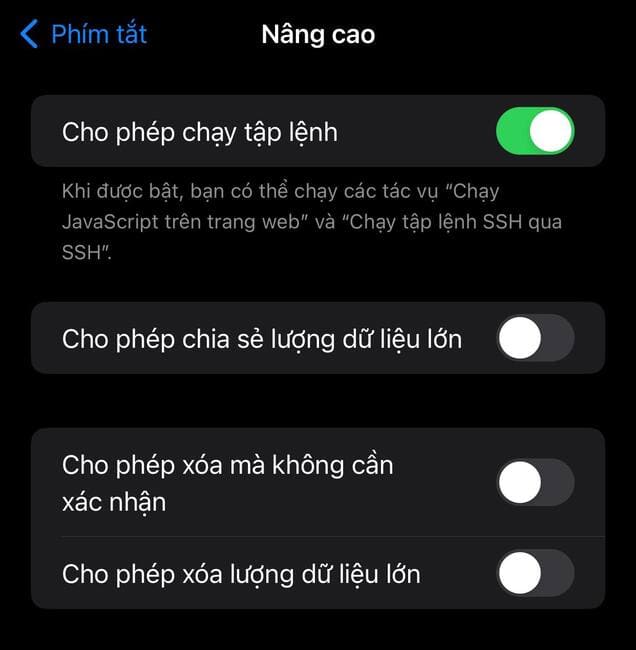 Kích hoạt tùy chọn ‘Cho phép chạy tập lệnh’