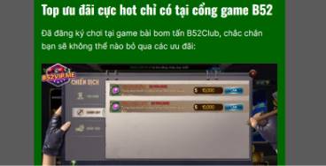 Khám những siêu ưu đãi cực khủng của cổng game B52 Club