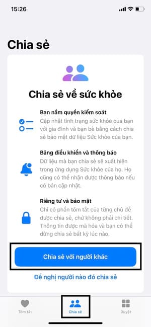 Chia sẻ dữ liệu sức khỏe