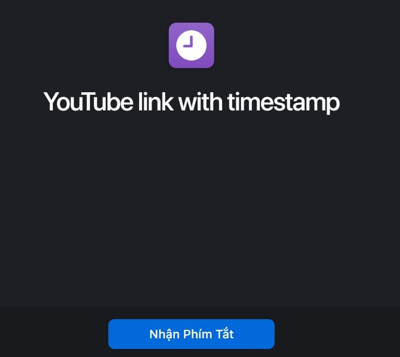 Phím tắt YouTube Link with Timestamp